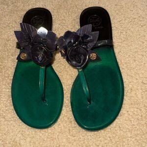 TORY BURCH - Floral Jelly Sandals - Size 7
